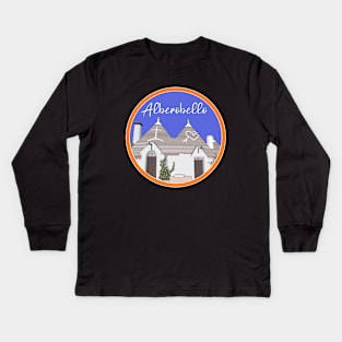 Trulli Alberobello Italy Kids Long Sleeve T-Shirt